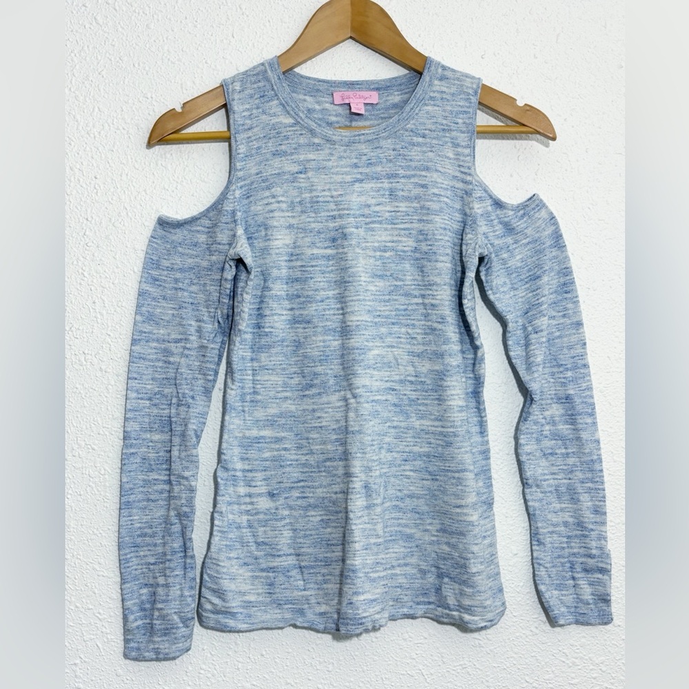 Lilly Pulitzer Lyon sweater Lapis Blue Space dye Size Small